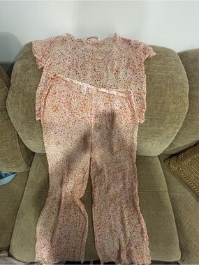 Victoria's Secret Pink Multi-Color Dotted Sheer Top